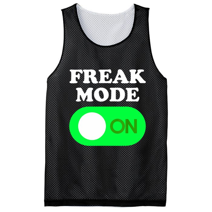 FREAK MODE ON - Funny Power Button Freaky Viral Slang Meme  Mesh Reversible Basketball Jersey Tank