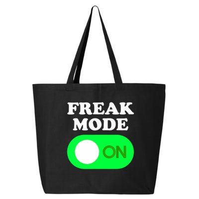FREAK MODE ON - Funny Power Button Freaky Viral Slang Meme  25L Jumbo Tote
