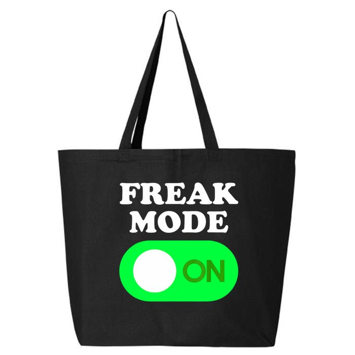 FREAK MODE ON - Funny Power Button Freaky Viral Slang Meme  25L Jumbo Tote