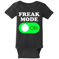 FREAK MODE ON - Funny Power Button Freaky Viral Slang Meme  Baby Bodysuit