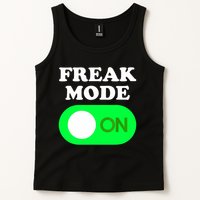FREAK MODE ON - Funny Power Button Freaky Viral Slang Meme  Tank Top