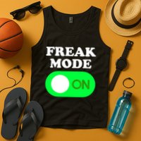 FREAK MODE ON - Funny Power Button Freaky Viral Slang Meme  Tank Top