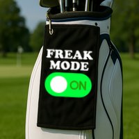 FREAK MODE ON - Funny Power Button Freaky Viral Slang Meme  Golf Towel