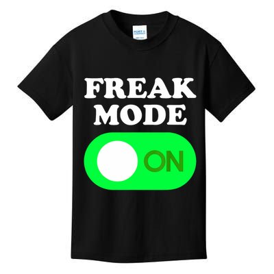 FREAK MODE ON - Funny Power Button Freaky Viral Slang Meme  Kids T-Shirt
