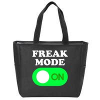 FREAK MODE ON - Funny Power Button Freaky Viral Slang Meme  Zip Tote Bag