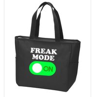 FREAK MODE ON - Funny Power Button Freaky Viral Slang Meme  Zip Tote Bag