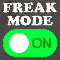 FREAK MODE ON - Funny Power Button Freaky Viral Slang Meme  Vector Backpack