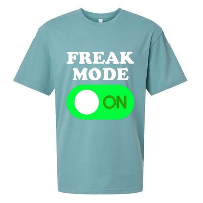 FREAK MODE ON - Funny Power Button Freaky Viral Slang Meme  Sueded Cloud Jersey T-Shirt