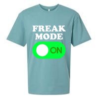FREAK MODE ON - Funny Power Button Freaky Viral Slang Meme  Sueded Cloud Jersey T-Shirt