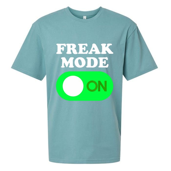 FREAK MODE ON - Funny Power Button Freaky Viral Slang Meme  Sueded Cloud Jersey T-Shirt