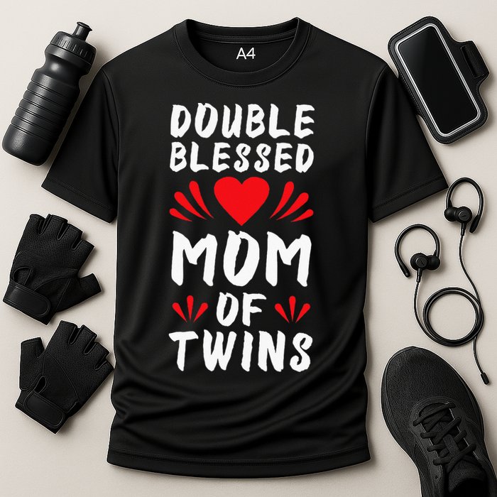 Funny Mom Of Twins Mother Of Twins Cooling Performance Crew T-Shirt