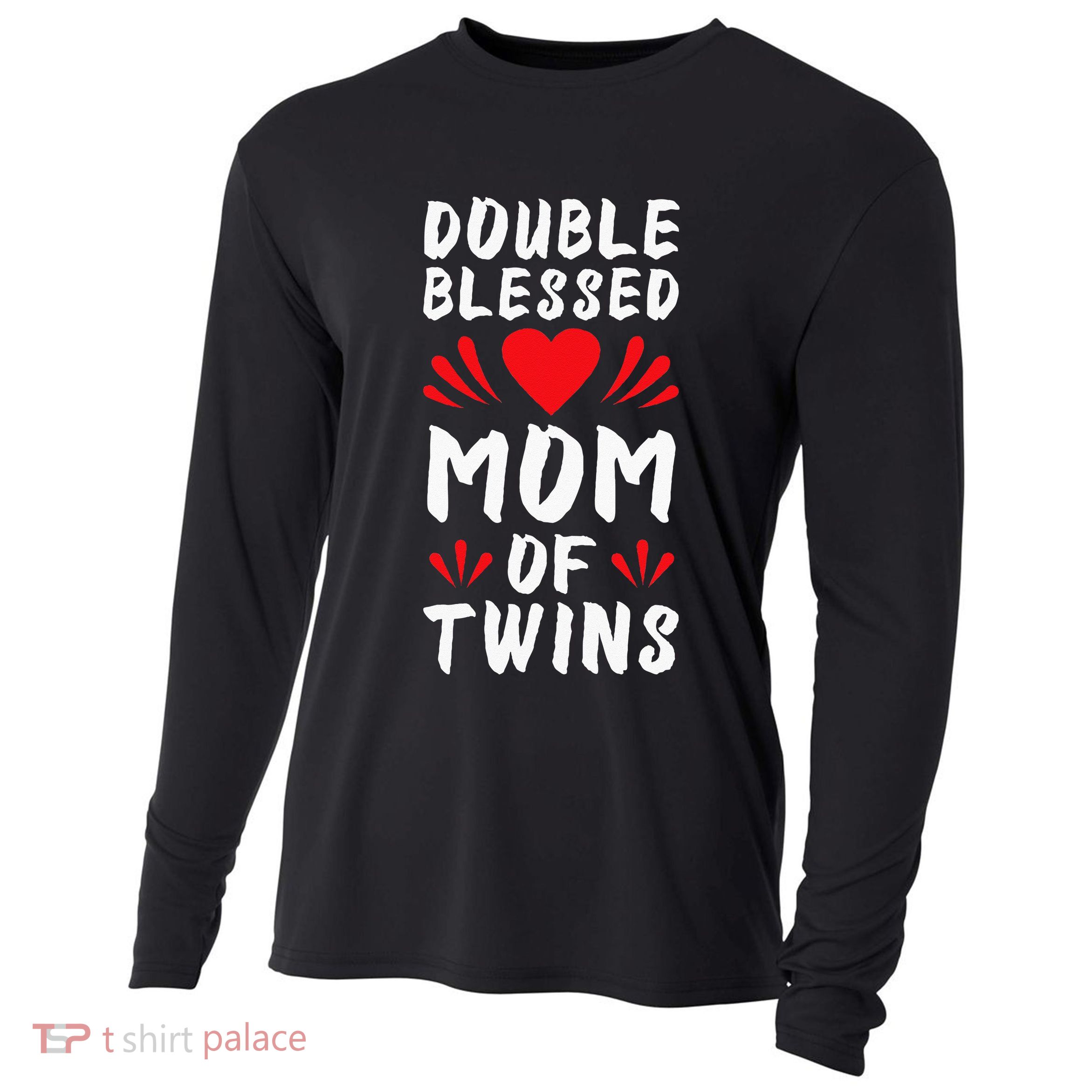 Funny Mom Of Twins Mother Of Twins Cooling Performance Long Sleeve Crew