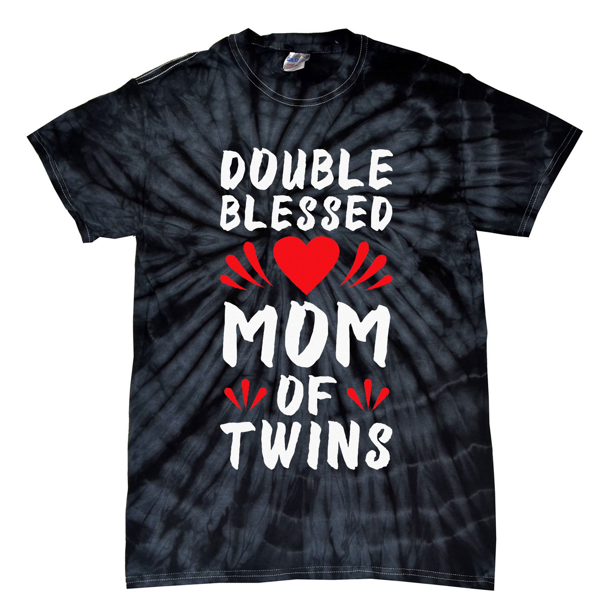 Funny Mom Of Twins Mother Of Twins Tie-Dye T-Shirt