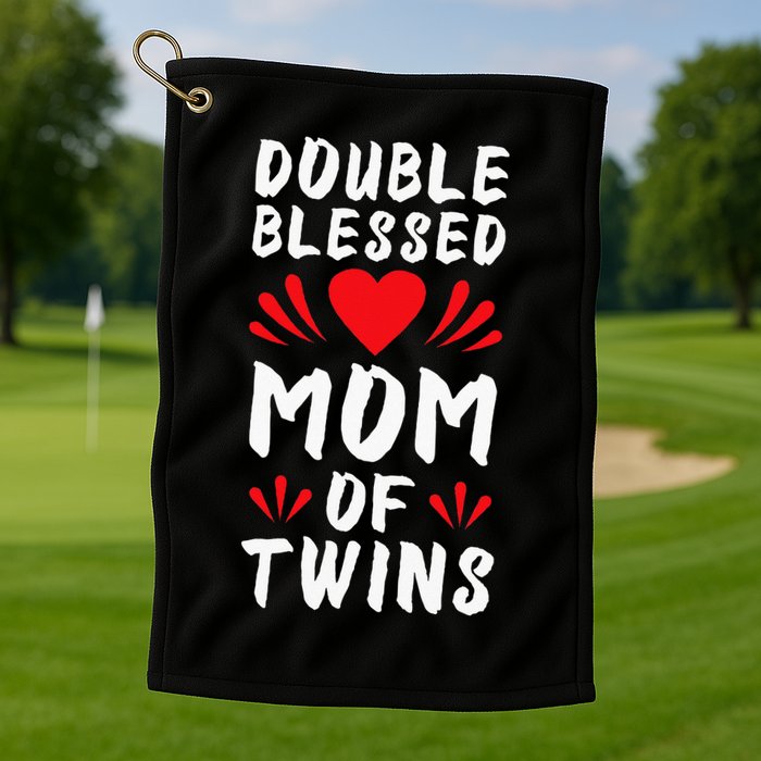 Funny Mom Of Twins Mother Of Twins Golf Towel