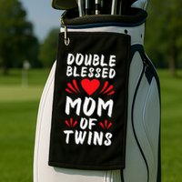 Funny Mom Of Twins Mother Of Twins Golf Towel