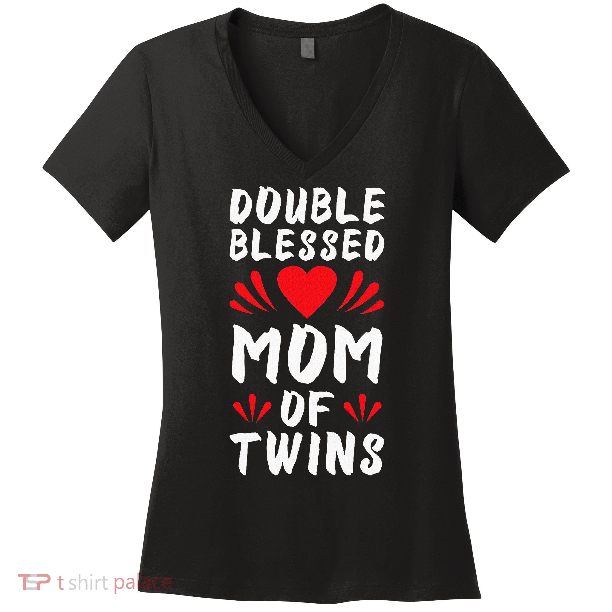 Funny Mom Of Twins Mother Of Twins Women's V-Neck T-Shirt