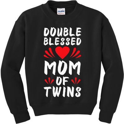 Funny Mom Of Twins Mother Of Twins Kids Sweatshirt