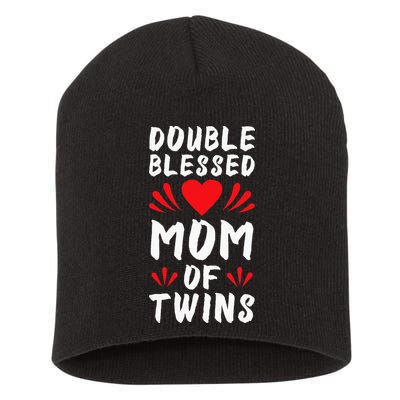 Funny Mom Of Twins Mother Of Twins Short Acrylic Beanie