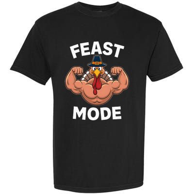 Feast Mode On Turkey Muscle Thanksgiving Garment-Dyed Heavyweight T-Shirt