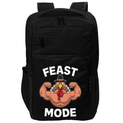 Feast Mode On Turkey Muscle Thanksgiving Impact Tech Backpack