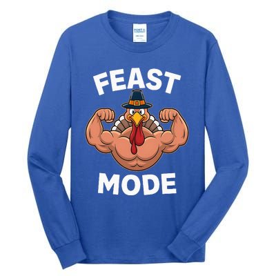 Feast Mode On Turkey Muscle Thanksgiving Tall Long Sleeve T-Shirt