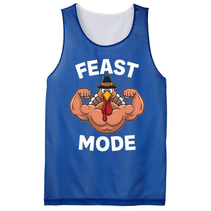 Feast Mode On Turkey Muscle Thanksgiving Mesh Reversible Basketball Jersey Tank