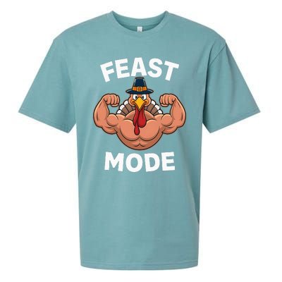 Feast Mode On Turkey Muscle Thanksgiving Sueded Cloud Jersey T-Shirt