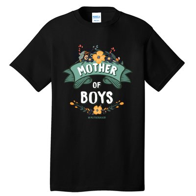 Floral Mother Of Boys Baby Shower Tall T-Shirt