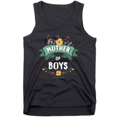 Floral Mother Of Boys Baby Shower Tank Top