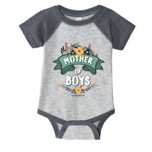 Floral Mother Of Boys Baby Shower Infant Baby Jersey Bodysuit