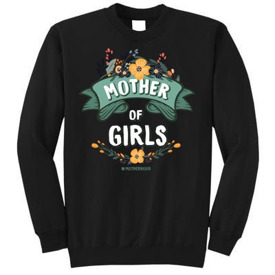 Floral Mother Of Girls Baby Shower Sweatshirt