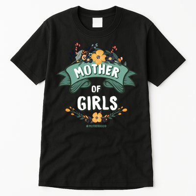 Floral Mother Of Girls Baby Shower Tall T-Shirt