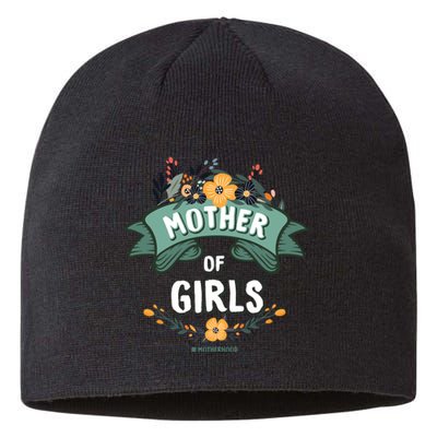 Floral Mother Of Girls Baby Shower Sustainable Beanie