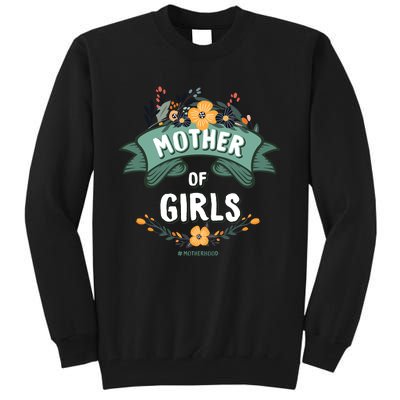 Floral Mother Of Girls Baby Shower Tall Sweatshirt