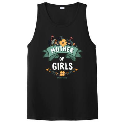 Floral Mother Of Girls Baby Shower PosiCharge Competitor Tank