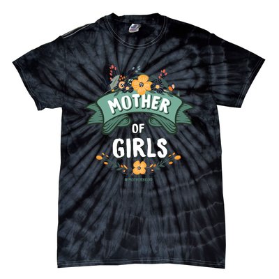 Floral Mother Of Girls Baby Shower Tie-Dye T-Shirt