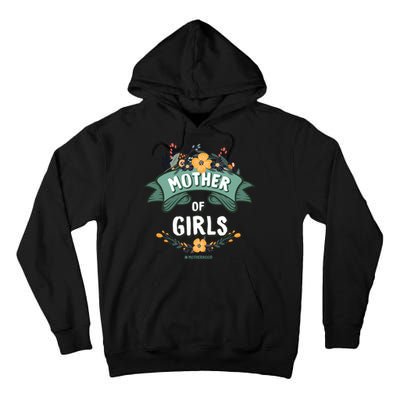 Floral Mother Of Girls Baby Shower Tall Hoodie