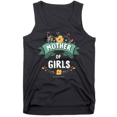 Floral Mother Of Girls Baby Shower Tank Top