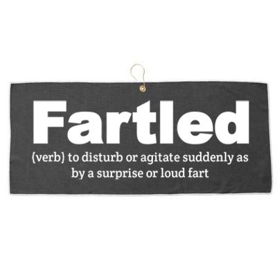 Fartled Meaning Offensive Funny Adult Humor Large Microfiber Waffle Golf Towel