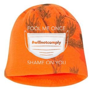 Fool Me Once I Will Not Comply Anti Mask More Masks Kati - Camo Knit Beanie