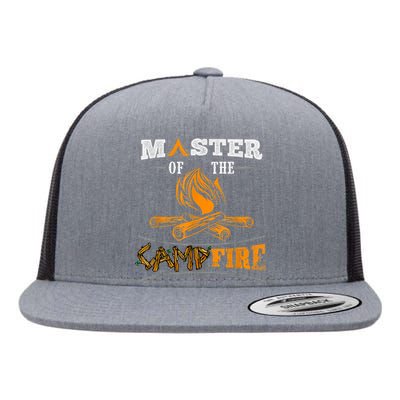 Funny Master Of The Campfire Men Women Campers Flat Bill Trucker Hat