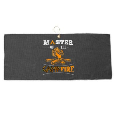 Funny Master Of The Campfire Men Women Campers Large Microfiber Waffle Golf Towel