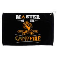 Funny Master Of The Campfire Men Women Campers Grommeted Golf Towel