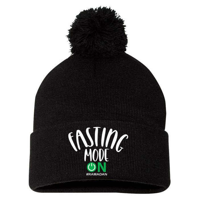 Fasting Mode On Ramadan Islamic fasting Pom Pom 12in Knit Beanie