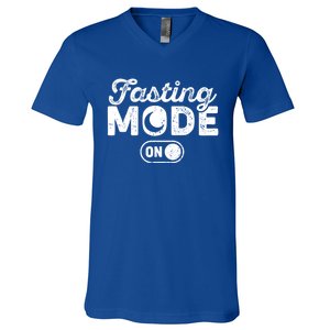 Fasting Mode On Cool Ramadan Karim Design Gift V-Neck T-Shirt