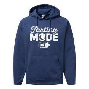 Fasting Mode On Cool Ramadan Karim Design Gift Performance Fleece Hoodie