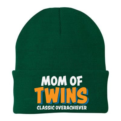 Funny Mom Of Twins Classic Overachiever Cool Twin Mom Gift Knit Cap Winter Beanie