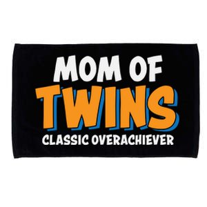 Funny Mom Of Twins Classic Overachiever Cool Twin Mom Gift Microfiber Hand Towel