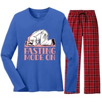 Fasting Mode On Mubarak Eid Ramadan Kareem Muslim Gift Women's Long Sleeve Flannel Pajama Set 