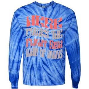 Funny Maid Of Honor Flight Risk Matching Bachelorette Party Gift Tie-Dye Long Sleeve Shirt